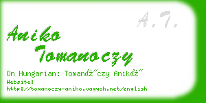 aniko tomanoczy business card